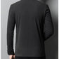 Camicia elegante a maniche lunghe 2 in 1 da uomo